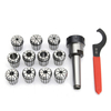 11pcs 1 / 8-3 / 4 pouces Collets Set Avec mandrin de tige MT2 et clé pour machine de fraisage
