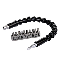 11Pcs 200mm / 300mm 1 / 4inch Hex Universal Flexible Tournevis Tête Set