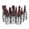 11pcs 6 points Torx Star Tournevis Bit Set Preuve de choc Bit Socket Driver Set 1/4 3/8 Rail