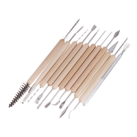 11pcs argile sculpture kit kit sculpture cire de lissage sculpture poterie outils en céramique modeleurs de polymère mod