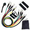 11PCS Fitness Rubber Loop Tube Set Yoga Bandes de résistance à lexercice Gym Pilates