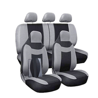11pcs gris siège de voiture couvre protecteurs universel respirant ensemble complet avant