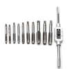 11pcs M3-M12 Clé à taraud réglable avec kit de taraudage M6-M12