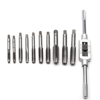 11pcs M3-M12 Clé à taraud réglable avec kit de taraudage M6-M12