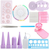 11pcs Paper Quilling Board Mold Crimper Comb Ruler Pins Outils Set DIY Craft Kit