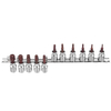 11pcs T10-T60 3/8 "ensemble doutils de kit de douille Torx Star inviolable pour pilote,  avec rail