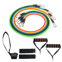11pcs Yoga bandes de résistance Pilates Set Abs Tube de Fitness Fitness Bandes de formation de gymnastique