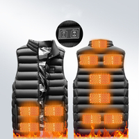 11 zones graphène gilet chauffant électrique USB prise chaude coton Thermostat gilet chauffant vêtements de chauffage d&