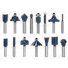 12 / 15Pcs 1/4 pouce Shank Router Bit Set Woodworking 6.35mm Shank Drill Bits For Trimming Engraving Machine