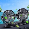 12 / 24V Mini ventilateur de voiture Portable double tête 360 degrés tout-rond réglable ventilateurs Usb de refroidissem
