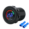 12 / 24V voltmètre numérique tension voltmètre jauge LED écran couleur alarme basse tension pour voiture bateau moto
