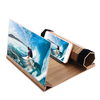 12 "3D HD enroulable en bois téléphone loupe écran vidéo amplificateur de film pour téléphone intelligent