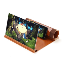 12 "bois rotatif 3D HD écran de téléphone loupe film amplificateur vidéo pour téléphone intelligent Samsung iPhone Huawe