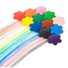 12 Couleurs Flocon De Neige Forme Crayon Enfants Dessin Crayon Non-Toxique Art Fournitures Cadeaux