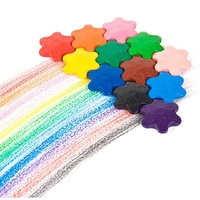 12 Couleurs Flocon De Neige Forme Crayon Enfants Dessin Crayon Non-Toxique Art Fournitures Cadeaux