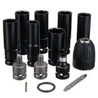 12 en 1 Clé Électrique Hex Socket Head Set Kit Adaptateur Clé Électrique 6 Manches