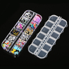 12 Grille Nail Art Acrylique 3D Strass Glitters Perles Goujons DIY Conseils Décoration