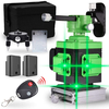 12 lignes 3D niveau laser vert 360 ° croix rotative mesure horizontale autonivelant