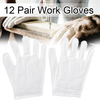 12 paires de gants de travail antidérapants Etiquette Gants de refroidissement Atelier Labor White