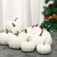 12 Pcs Citrouilles Artificielles Blanches Halloween Récolte Automne Thanksgiving Maison