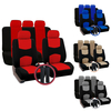 12 PCS Housse de siège de voiture universelle pour véhicule avec appuie-tête Protecteur de volant