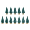 12 Pcs Mini Sapin De Noël Sisal Soie Cèdre Décor Petit Arbre De Noël Or Argent Bleu Vert Blanc Mini Sapin De Noël