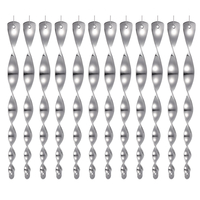 12 Pcs Oiseau Répulsif Réfléchissant Scare Blinder Métal Tige Ornement Spirale Système de Contrôle Dissuasif