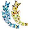 12 Pcs PVC Papillon Double-Deck 3D Stickers Muraux Décor À La Maison Adhésif Décoration Murale