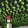 12 pièces / paquet verdure artificielle vigne feuilles de lierre artificielles suspendues pour la maison salle de bain j