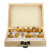 12 pièces 1/4 pouce tige de routeur ensemble de bits de carbure de tungstène coupe-bois outil rotatif
