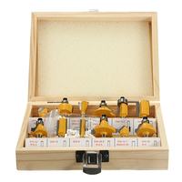 12 pièces 1/4 pouce tige de routeur ensemble de bits de carbure de tungstène coupe-bois outil rotatif