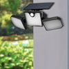 1/2 pièces 20 W 230 LED réverbère à énergie solaire Double tête projecteur capteur de mouvement applique murale chemin d
