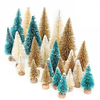 12 pièces 4.5 cm table de noël pin ensemble mini arbres à neige bureau petite décoration joyeux noël cadeaux créatifs