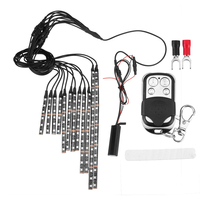 12 pièces 5050SMD LED néon bande lampe rvb 24 couleurs télécommande sous les lumières lueur bande lumineuse décorative p