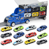 12 pièces enfant modèle de voiture ensemble camion Simulation piste véhicule jouets en alliage voitures + voiture de des