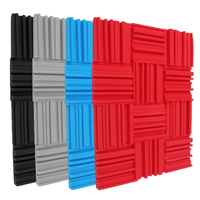 12 pièces panneaux de mousse insonorisés réduction du bruit panneaux acoustiques ignifuges carreaux 25*25*5 CM pour Stud