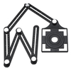 12 pli réglable règle multi-angle mesure position de pliage localisateur de trou de tuile