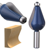1/2 pouce Shank Router Bit Carbide Alloy Coated Blue Woodworking Tool