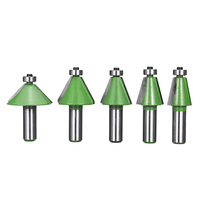 1/2 pouce tige 11.25-45 ° peu de routeur pour le travail du bois chanfrein et biseau coupe-bits