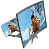 12 pouces courbe 3D HD écran de téléphone loupe amplificateur vidéo de film pour téléphones intelligents de moins de 6, 5