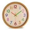 12 pouces nordique créatif grain de bois Colorful horloge murale suspendue à Quartz silencieux pour la décoration de la