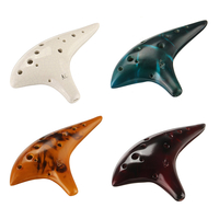 12 trous en céramique Ocarina AltoC ton Classic Flûte Instruments avec sac de protection + lanière cadeau