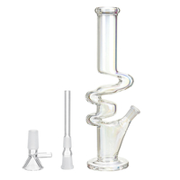 12 tuyaux de fumer de leau de pipe de narguilé translucide darc en ciel darc de joint de pouce 14mm