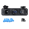 12 V 2.1 + 2.1A bleu LED panneau de commutateur à bascule double chargeur USB prise de courant voltmètre affichage de te