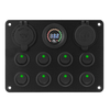 12 V-24 V 8 Gang boîte à fusibles interrupteur à bascule double panneau de commande de charge USB pour voiture bateau Bu