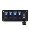 12 V 24 V ON OFF interrupteur à bascule LED panneau double chargeur USB voltmètre pour voiture bateau marin