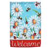 12 "x 18 Garden Welcome Lady Ladybug & Bee In Daisy Flowers Décorations pour bannière de maison