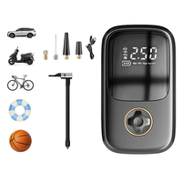 120W Portable Wireless Air Pump 1800mAh Battery 4 Inflation Modes Type-C Rechargeable Mini Power Bank Bike Pump for Bicy