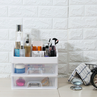 1/2/3 couches Clear Desktop Comestics Makeup Storage Drawer Organizer Box Container