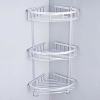 1/2/3 couches en aluminium fixé au mur salle de bain coin douche caddies étagère de rangement support de support